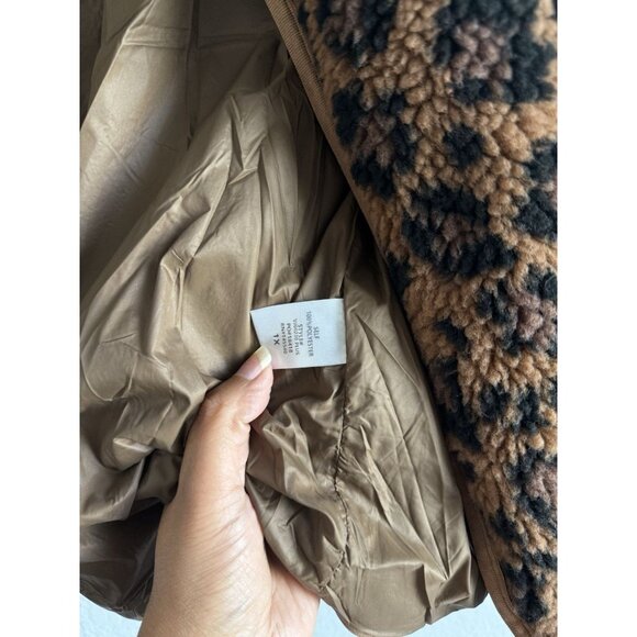 Vanilla Bay Women’s Animal Print‎ Sherpa Sleeveless Full Zip Lined Vest Size 1X - Picture 5 of 9